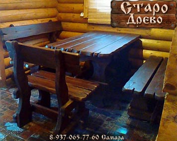 Мебель для бани стол с трещинами под старину Самара купить цена
